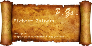 Pichner Zsinett névjegykártya